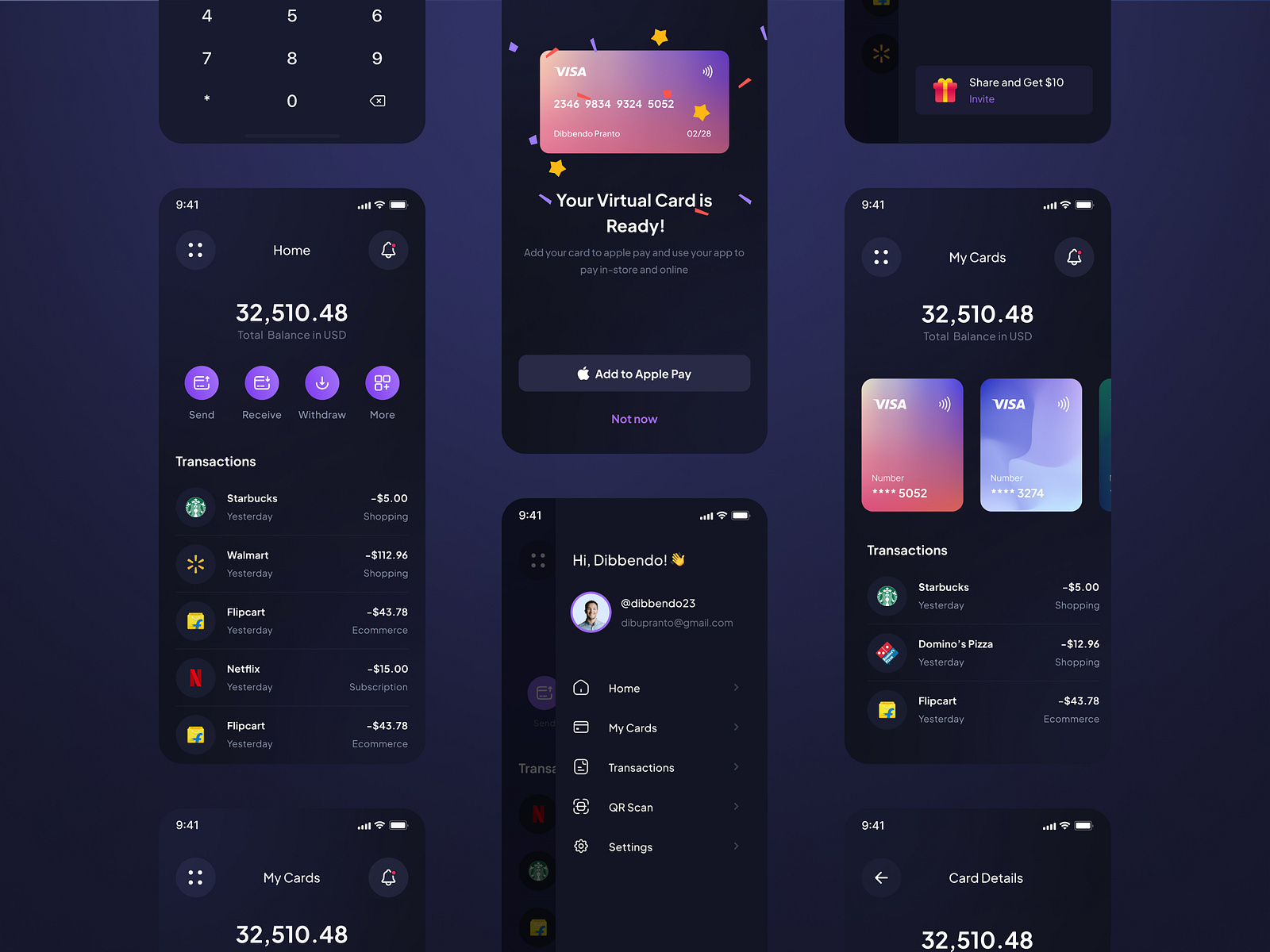 PayPe - Wallet Mobile iOS Design by Dibbendo Pranto for ONWRD on Dribbble