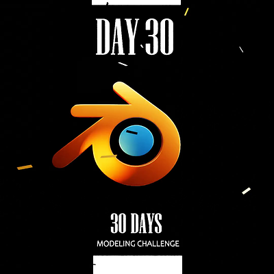 30 days modeling challenge - day 30 3d animation b3e blender logo logoanimation motion graphics