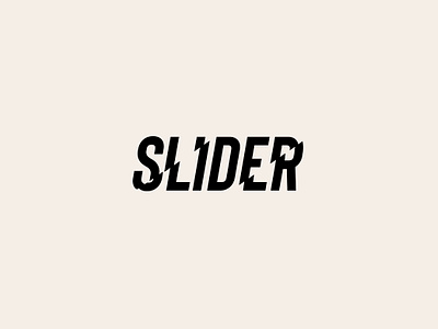 SLIDER logo acute black branding business company creative cut design distortion graphic design illusion illustration logo logofolio modern portfolio slide typography vector wordmark