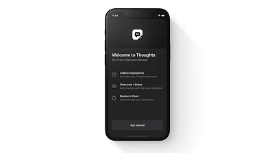Onboarding iOS for Thoughts animation app design ios motion graphics onboarding paywall