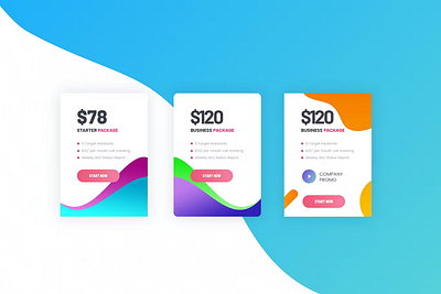 pricing table user interface design ui
