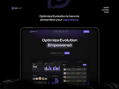 SAAS Landing page - optimize evolution design landing page landing page design saas saas landing page saas website ui web design website website design
