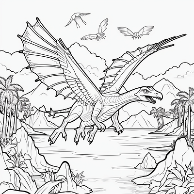 Spinosaurus - sketch illustration