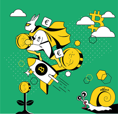 Crypto related Illustration. branding creative creator crypto currency design explore graphic design illustration technology trending vector visual design