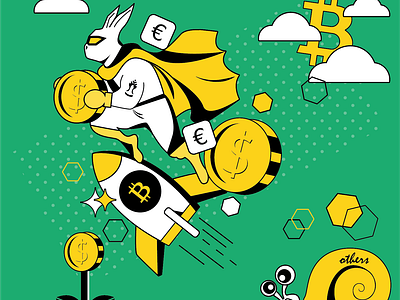 Crypto related Illustration. branding creative creator crypto currency design explore graphic design illustration technology trending vector visual design