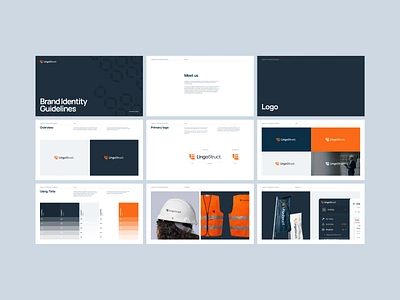 Construction Management App Branding brand brand design brand guidelines brand identity branding branding design company branding construction company branding construction company logo logo design orange branding visual identity