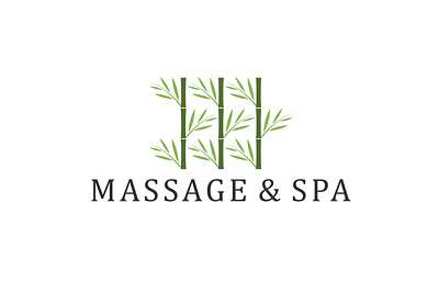 Bamboo massage spa branding design logo
