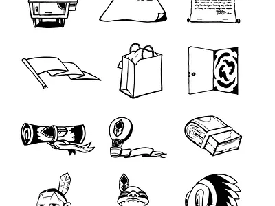 Sky Tribe icons iconography illustration vector