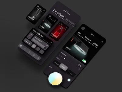Smart Home App app app design concept design interface lamp mobile smart home ui ux