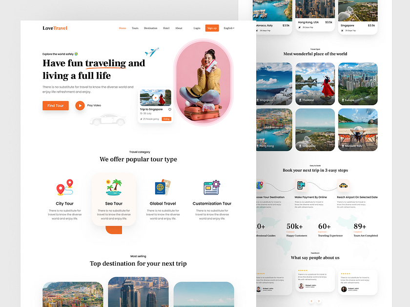 Travel Landing Page designs, themes, templates and downloadable graphic ...
