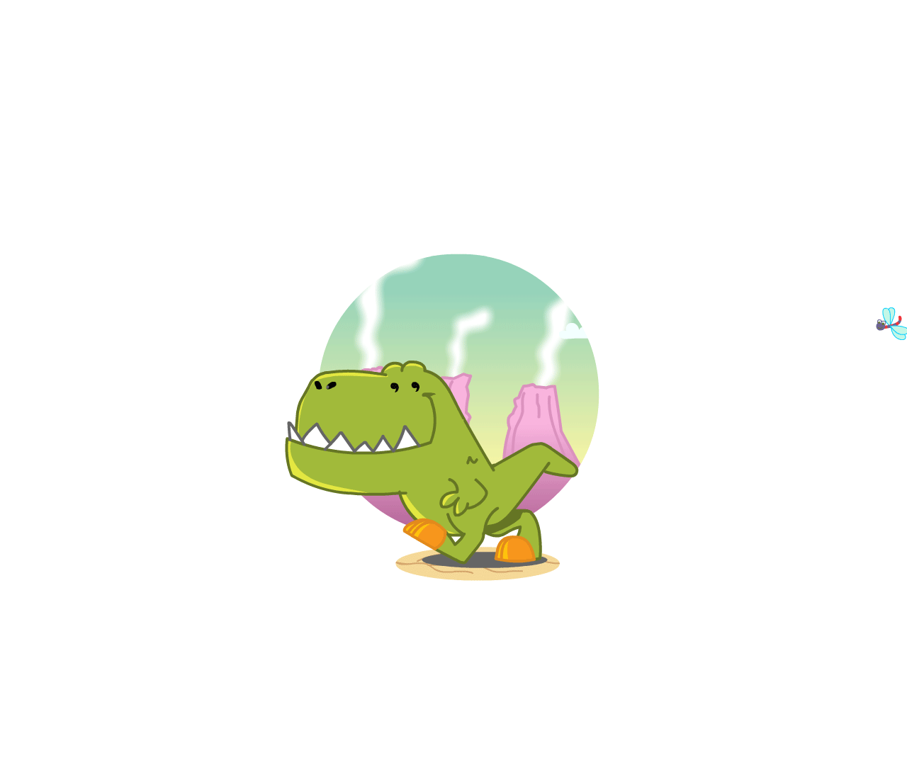 Dino animation cartoon graphic design illustration