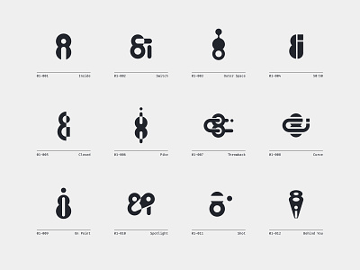 8і - Typo & Monogram Exploration 8i collection exploration geometric i8 letter logo monogram negative space series typo typography