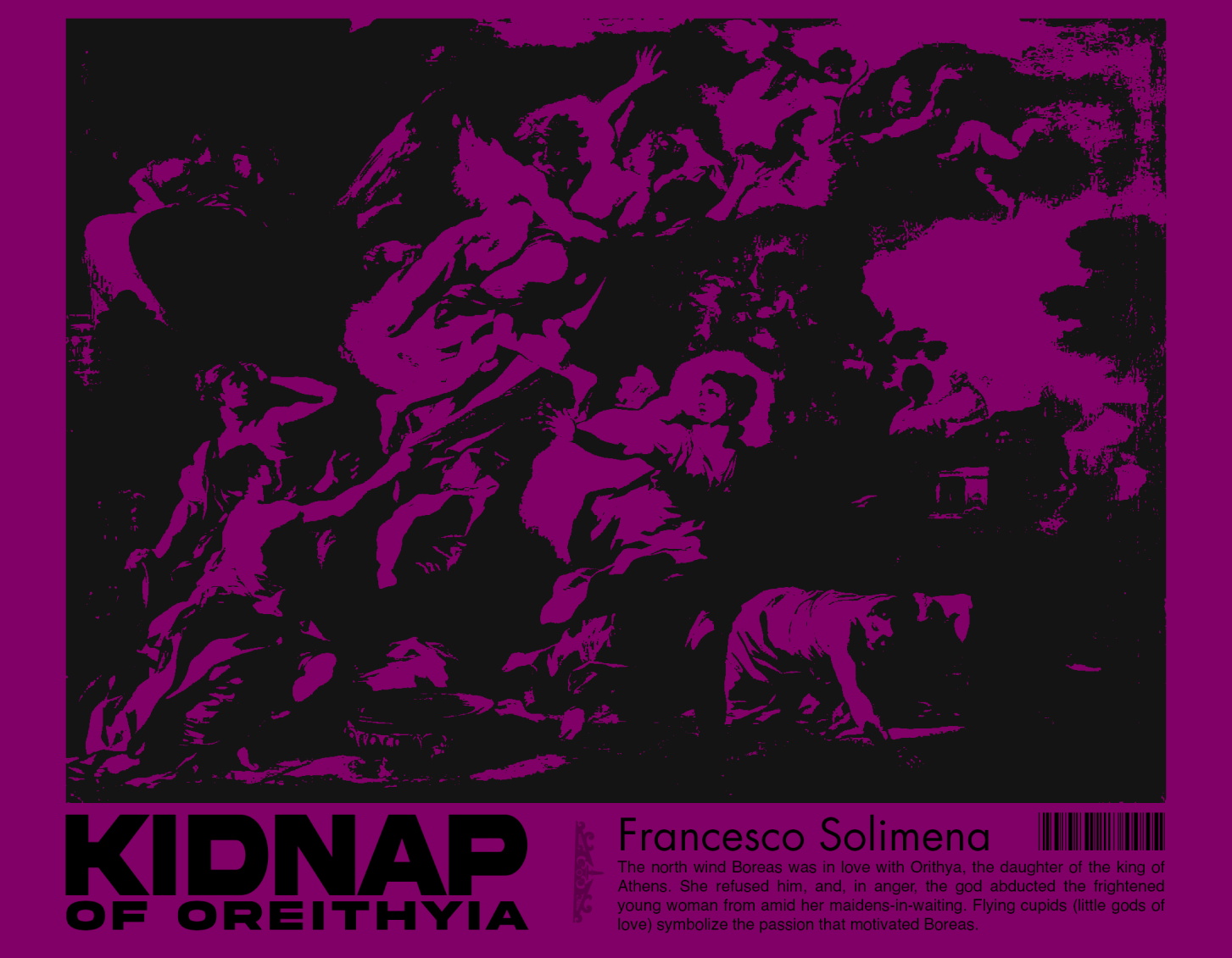 The Abduction of Orithyia Poster adobe photoshop art artsession figma francesco logo poster solemena text typography