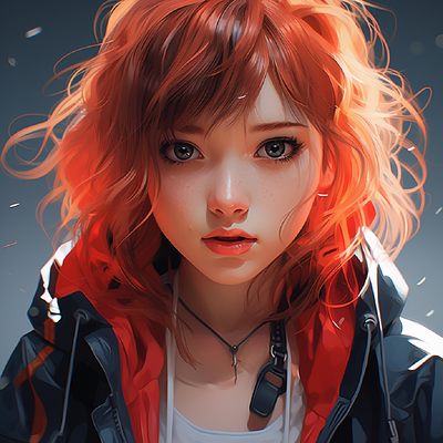 Anime girl. Liza illustration