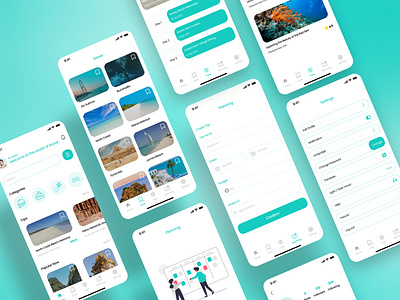 Travel App app figma mobile travel ui ux uxui