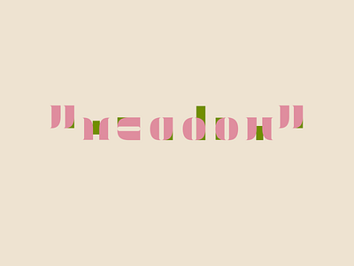 "Meadow" Font by Erika Ybanez branding creative coding design font parametric design typography