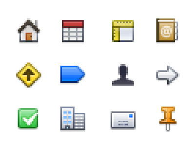 Daylite | User Interface Icons 16x16 colors daylite design icon mac os x pixel small ui