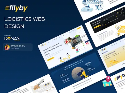 Logistics Website Design : Business landing website designer app branding design graphic design illustration logo mobile app mobile app design ui vector web website redesign