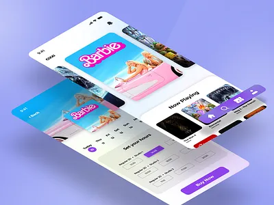 Day 2 - Booking Bioskop Ticket App android app design bioskop booking interface interface ui ios app design light theme minimalist mobile mobile app design mobile apps mobile design ticket app ordering apps payment app ticket ui uiux