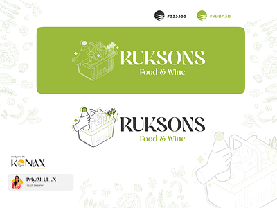 Logo Design : Ruksons grocery store animation app branding design graphic design illustration logo mobile app ui vector web