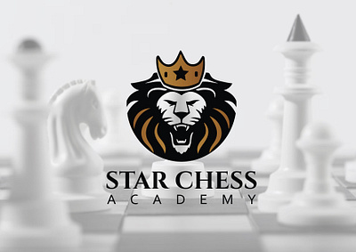 Chess Academy - Logo Design academy branding chess creative design games graphic design illustration king lion logo minimal vector