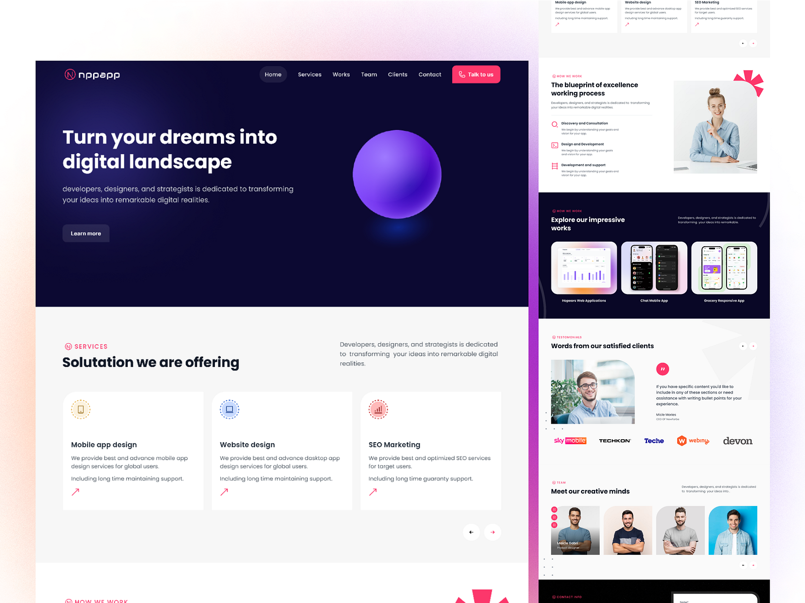 Agency wesite design by Norul_absar on Dribbble