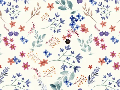 Mix Tulips and Flowers artwork digital design floral flower design flowers leafs pattern pattern design tulips
