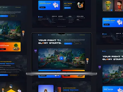 Voxies - Blockchain Game Landing Page. nftgaming