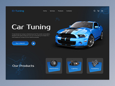 Car Servicing Website 🚙 car car header car servicing car website figma product product design tuning ui uiux design ux