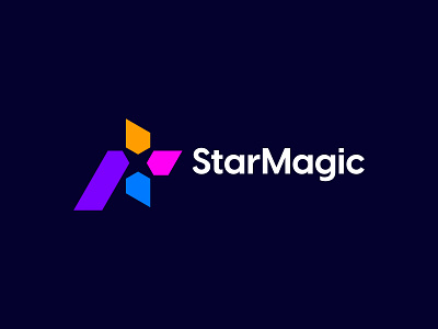 StarMagic Logo Design clean logo creative logo creative software logo data science logo logo logo clean logo minimal logo new minimal logo software logo