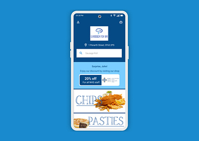 British Fish and Chips Bar Mobile UI Design app mobile mobiledesign