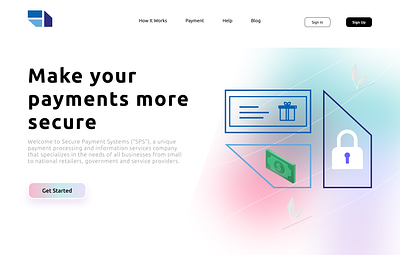 Financial Web Landing Page concept design graphic design minimal ui