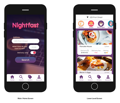 Nightfast App Design app branding design graphic design ui ux