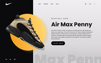 Nike Shoe Landing Page Concept branding design dora design figma graphic design illustration landing page logo opacityauthor ui ux vector