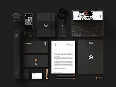 Enzo Triolo - Personal Branding Identity - Stationery badge branding business card layout logo monogram pattern print seal social stationery tag typography