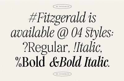 Fitzgerald - Classic Retro Serif 70s 80s 90s branding fashion fashionable logo magazine retro serif style stylish vintage wedding