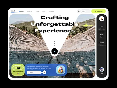 Traveling Landing 3d animation branding color design digital dribbbleweeklywarmup figma graphic design illustration logo motion graphics ui uidesign xd