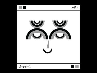 G-35-2 character character design circle eye face frame illustration line minimal modern modern art print shape vector