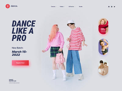 Dance Class Website banner class course graphic design teacher ui website