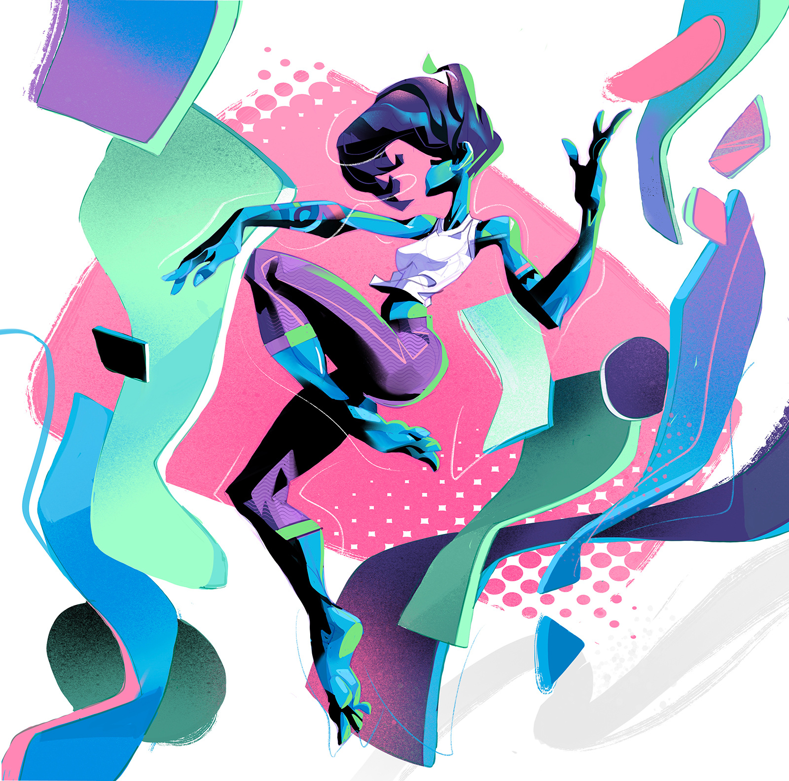 Free Soul art nuveau drawing flow fresh art grace hero illustration huge colors illustration liberty splash