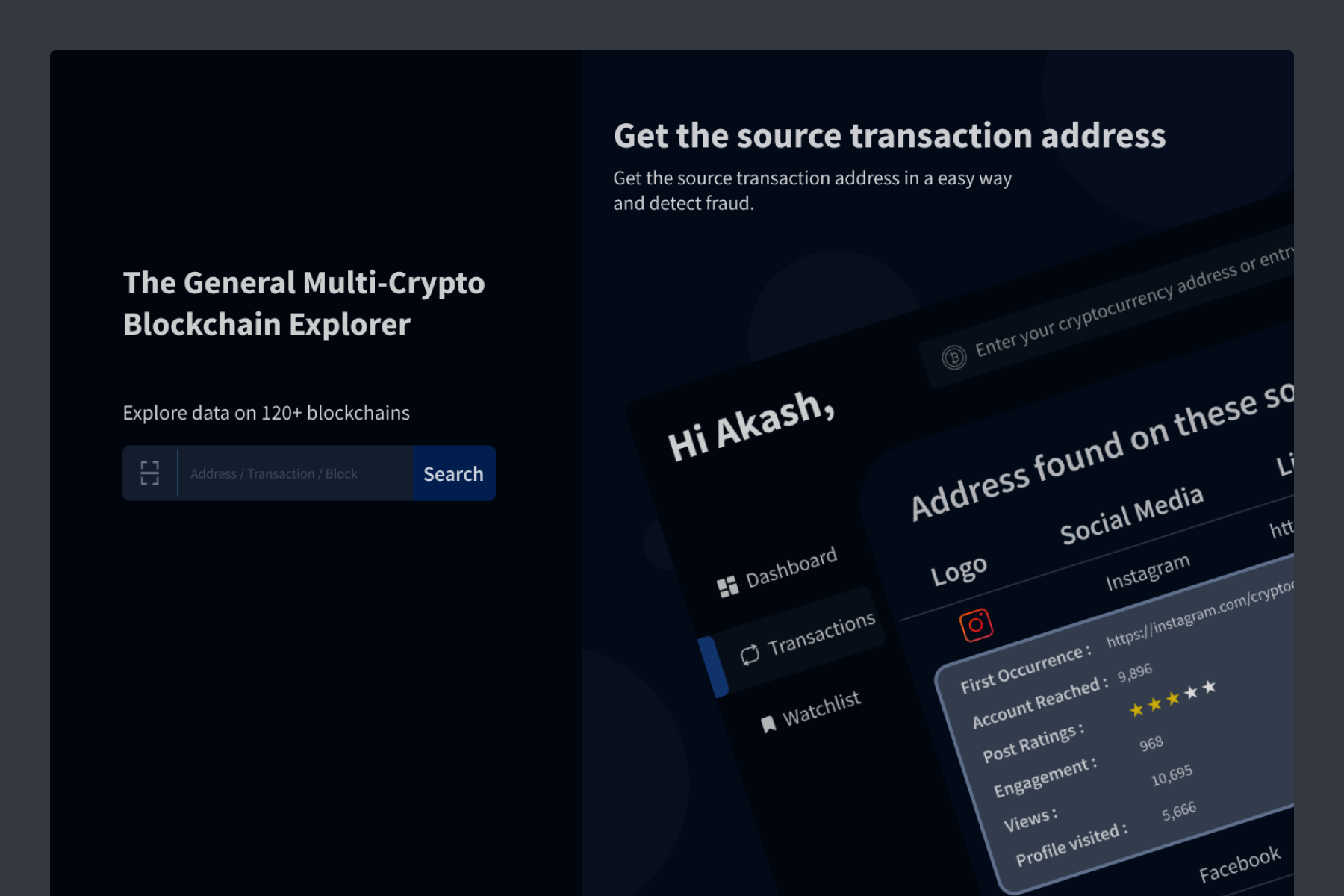 Crypto-Currency Investigation tool by Ananya Agarwal on Dribbble