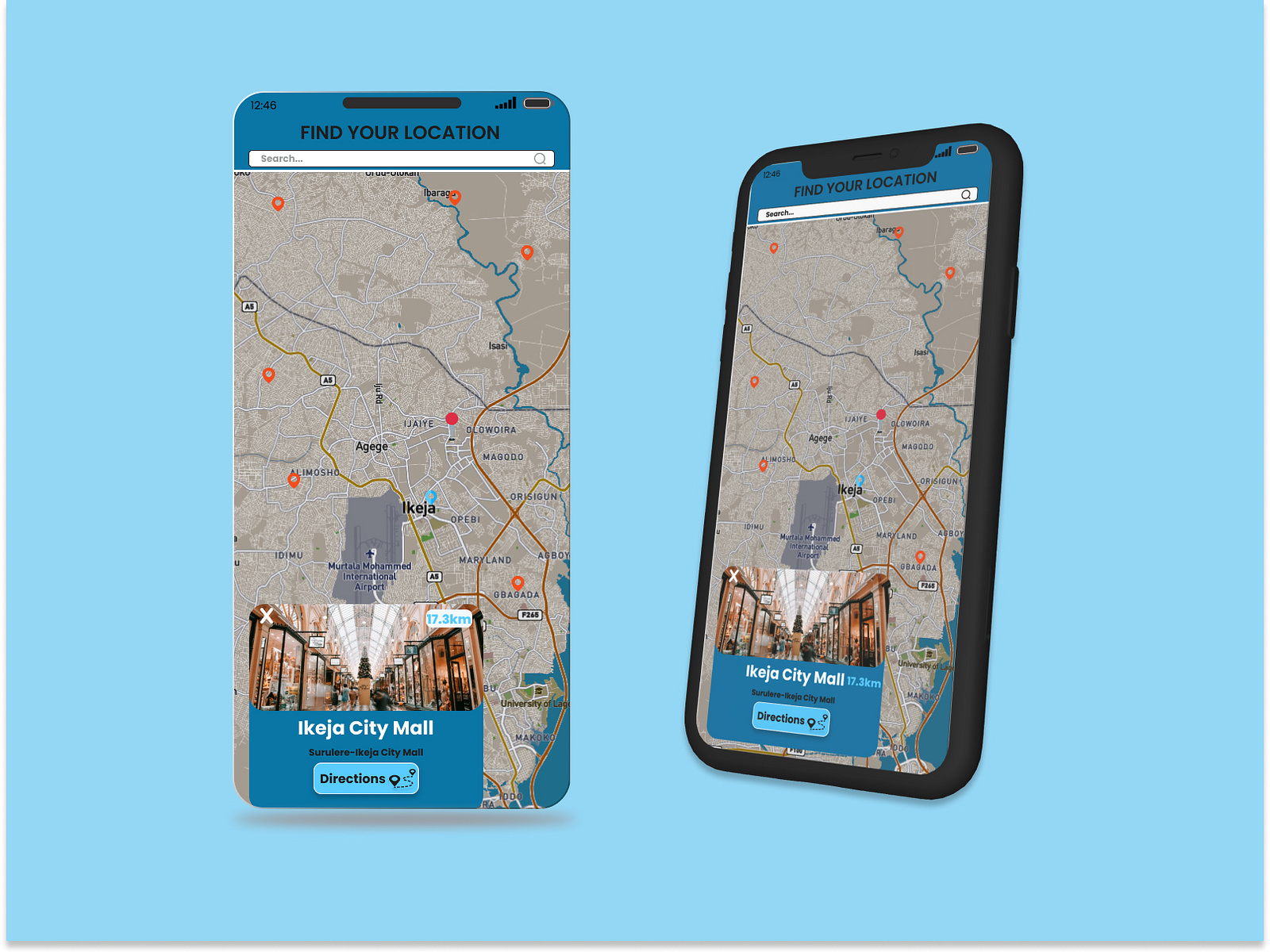 A MAP VIEW SCREEN. by Yetty on Dribbble