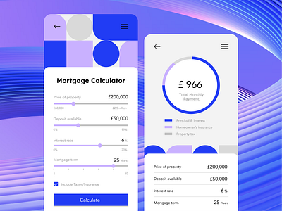 UI / Mortgage Calculator graphic design ui