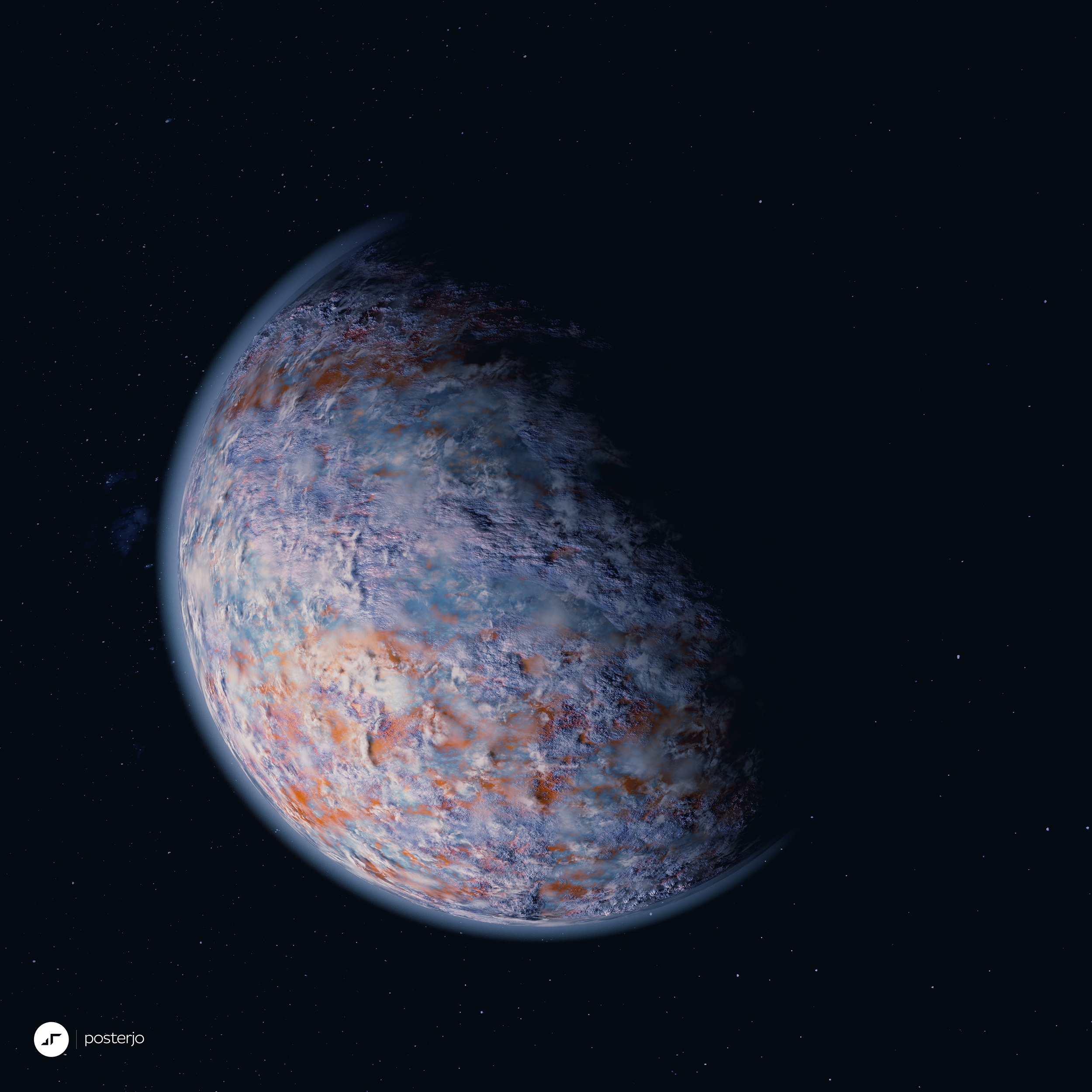 newgen posterjo #172 blender cinema4d colors cycles joan sterjo octane planets posterjo procedural render texture