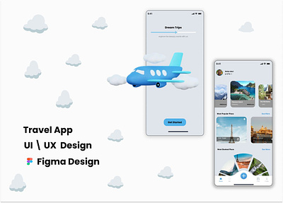 Travel App UI Design By Figma android ui figma design graphic design mobile ui design travel app ui design ux design