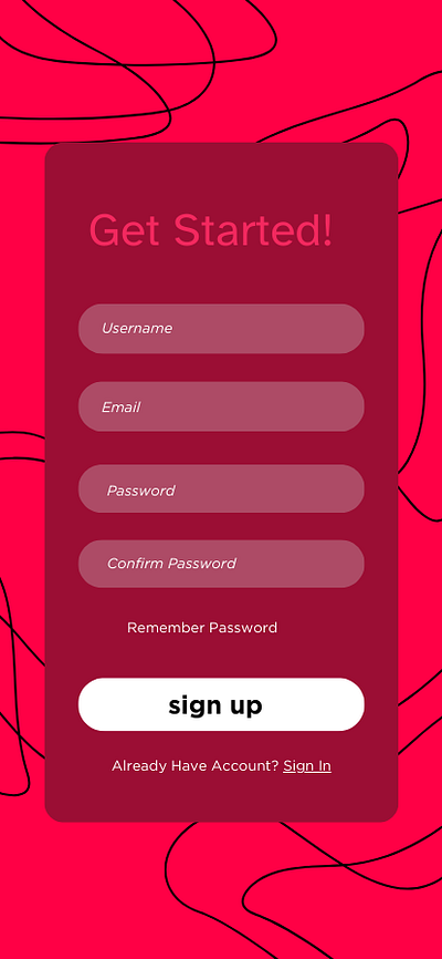 Challenge#001 Sign Up ui