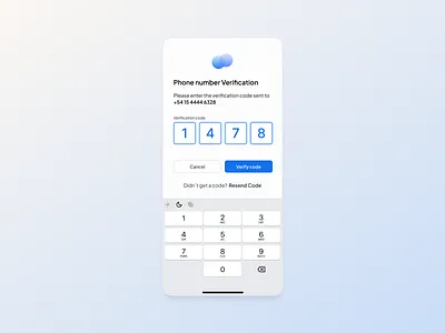 Verification code screen pin product design ui ux verification code web design