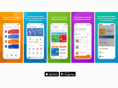 Screenshot for Appsstore & Playstore application appstore design loyalty app membership mobile app plyastore points rewards screenshoot ui ux