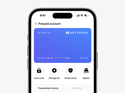 Prepaid Account - Finance account app clean finance fintech ios ios app ios native mobile design native netspend prepaid redesign ui user interface user interface design ux