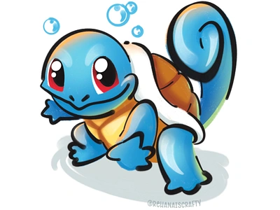 007: Squirtle art design digital illustration pokemon procreate sketch squirtle sticker